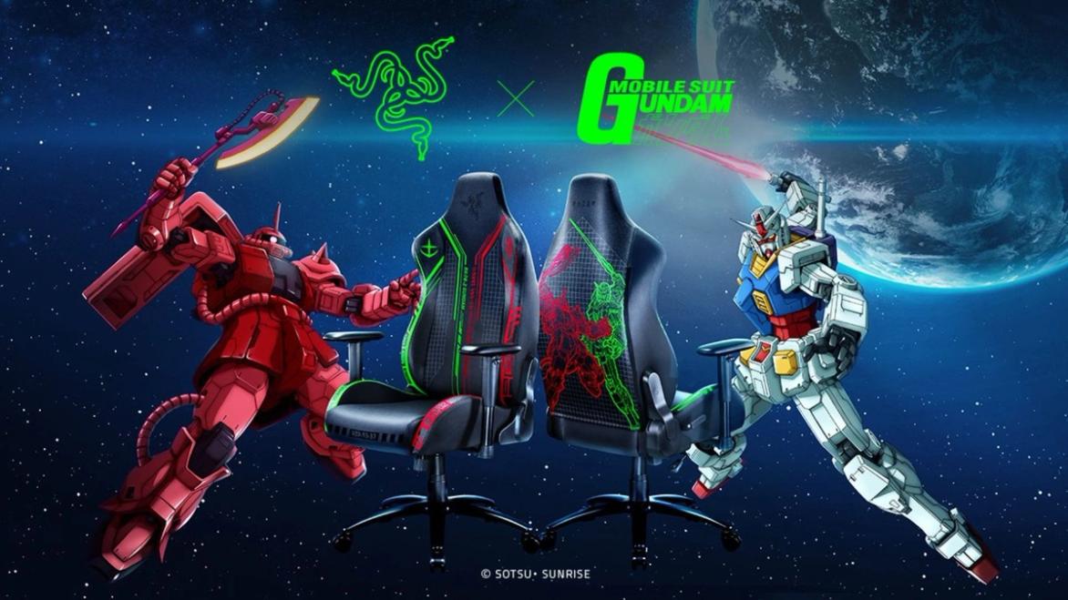 The Razer x Mobile Suit Gundam collab announcement art 