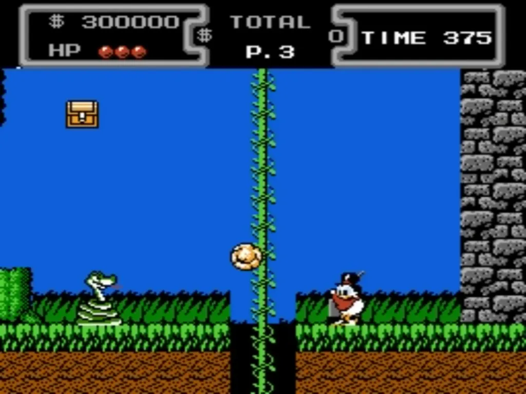 Disney 16-bit renaissance - Scrooge fighting a snake in Ducktales