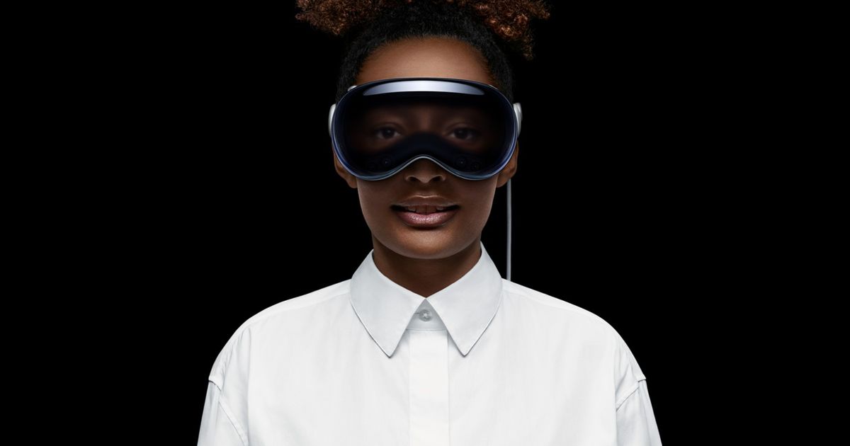 Apple Vision Pro release date - An image of a person wearing the Vision Pro headset