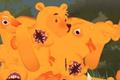A mutated Winnie the Pooh from body horror puzzle game Winnie’s Hole 