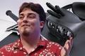 Oculus founder Palmer Luckey on top of his NerveGear VR headset, a headset that explodes and kills its user. 