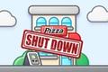 pizza emulators logo with shut down text in front