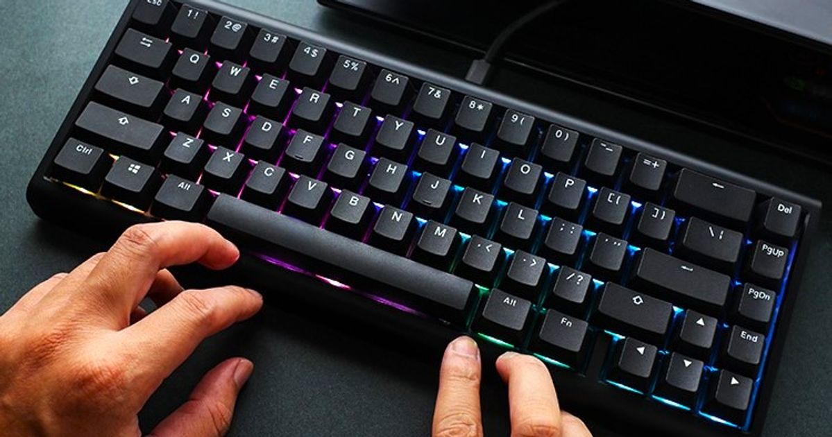 Ducky Tinker 65 keyboard with standard rainbow RGB backlighting