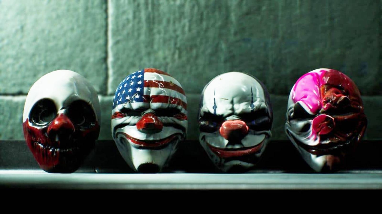Does Payday 3 beta progress carry over - An image of the 4 masks from Payday 3