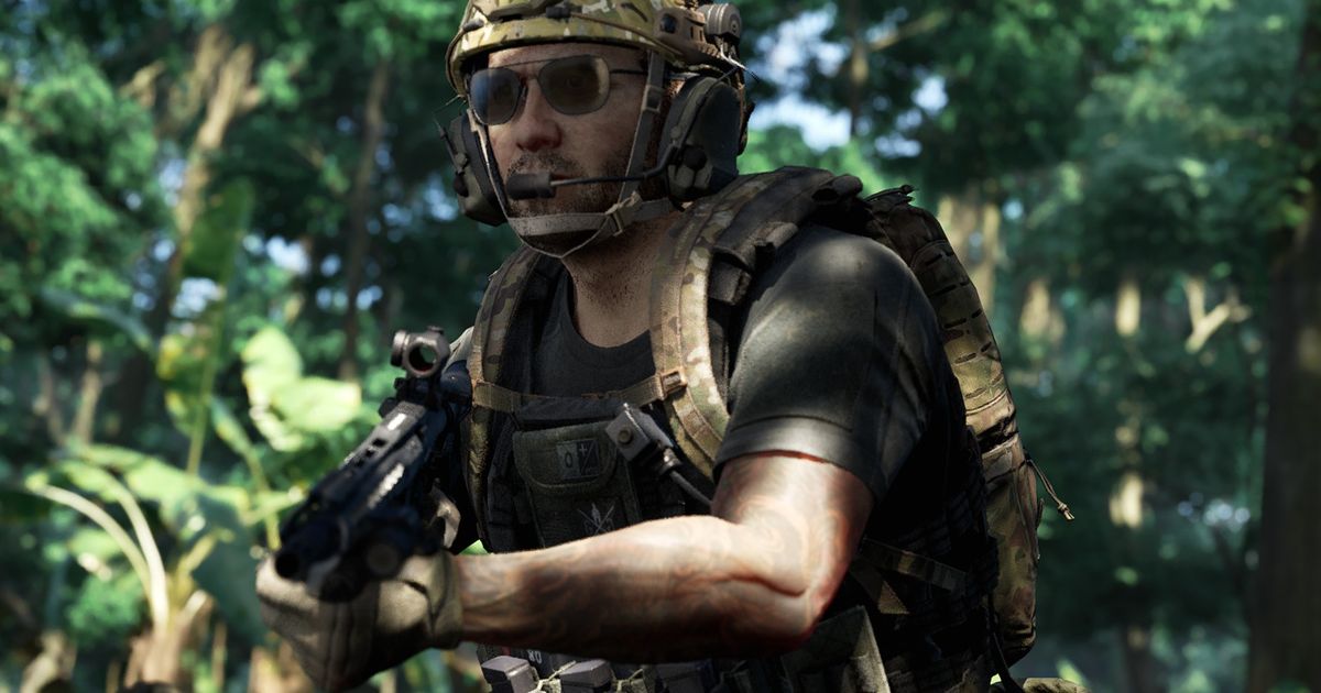 Soldier holding a gun in a forested area in Gray Zone Warfare