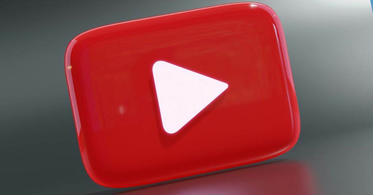 A 3D YouTube logo