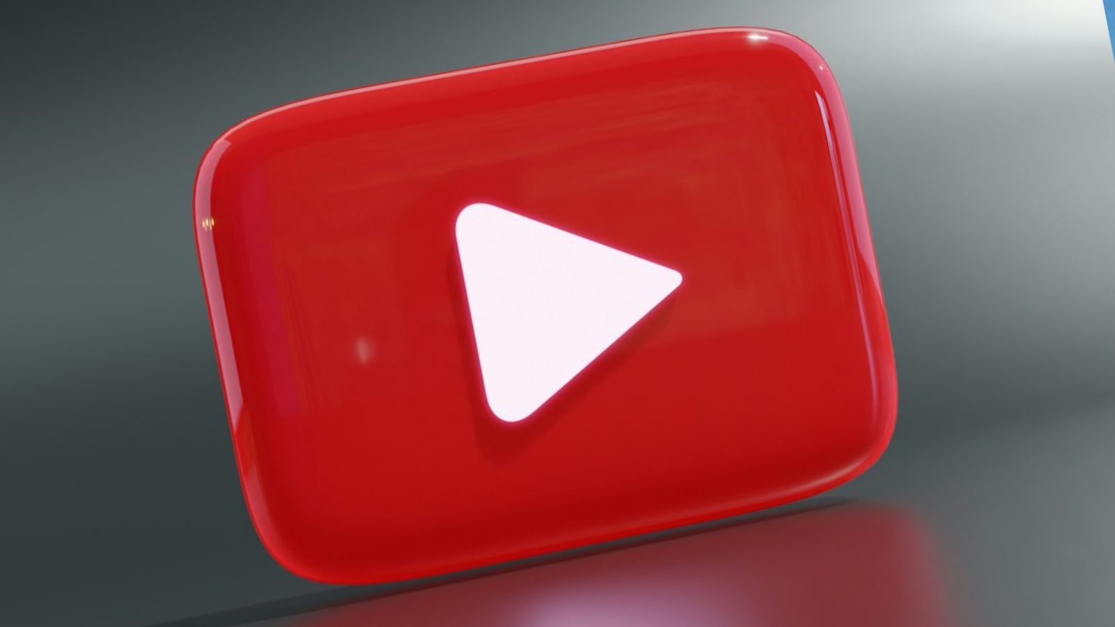 A 3D YouTube logo