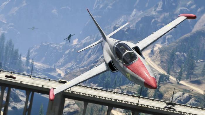 A plane flies over a bridge - GTA Online error joining session