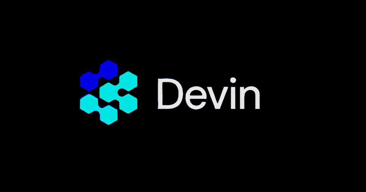 An image of a logo of Devin AI which appears to be fake