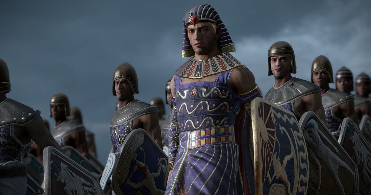 A group of Egyptian warriors in Total War: Pharaoh.