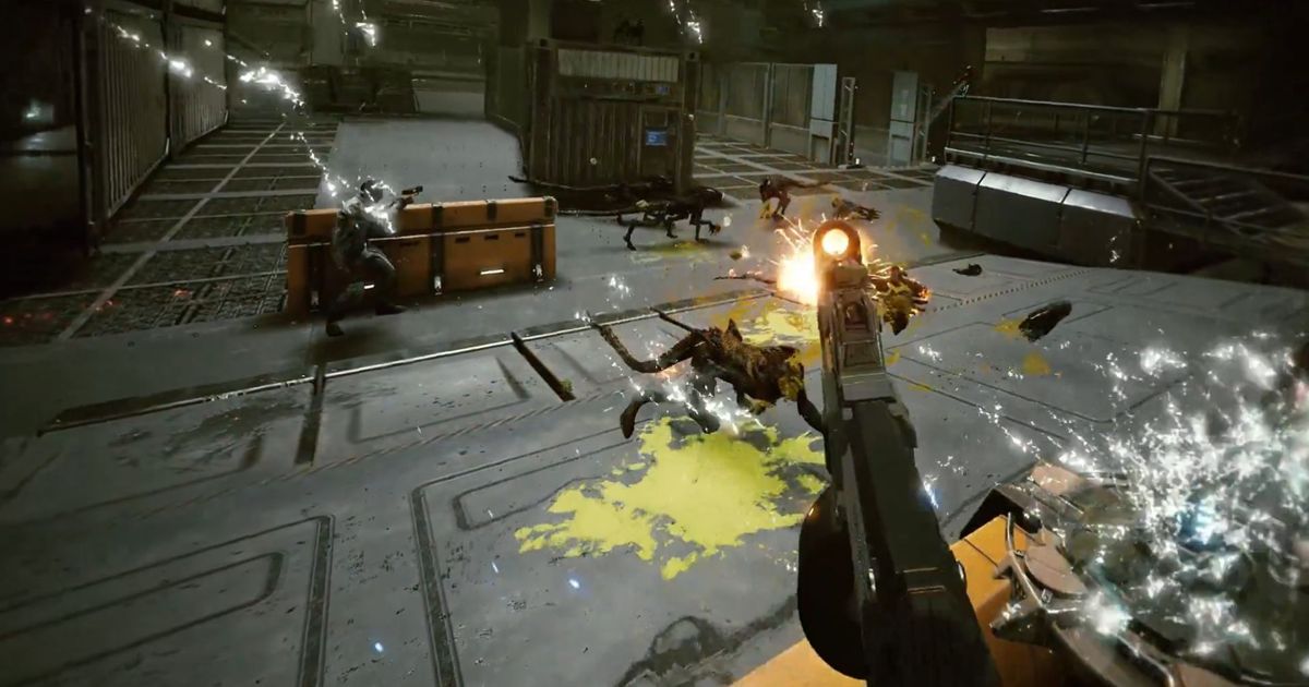 A first-person gameplay 