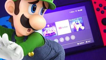 Luigi sticking out his rear for the Nintendo Switch