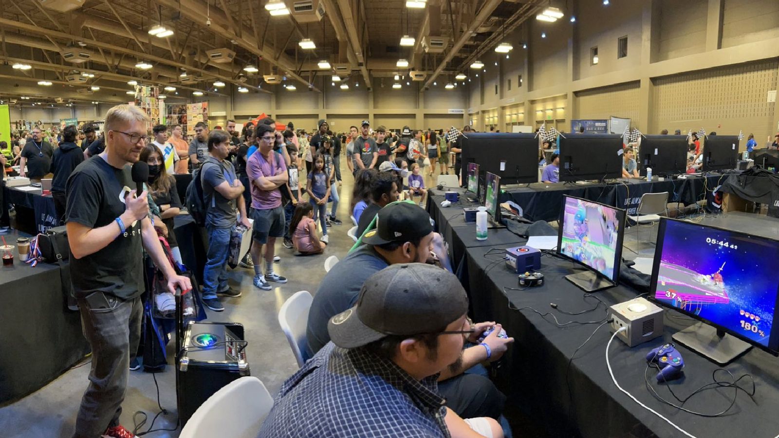 EON Gaming’s Justin Scerbo showcasing GCHD in a public game of Super Smash Bros Melee
