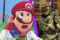 Microsoft leaks Nintendo Switch 2, claims CoD will come to new console - Mario looking shocked at Master Chief standing in court 
