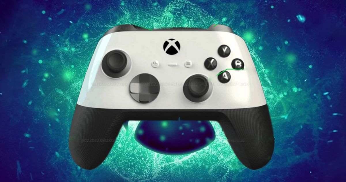 The new Xbox controller codenamed Sebille on a space background 