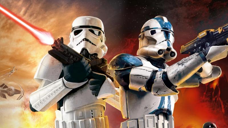 Clone Trooper and Storm Trooper in Star Wars Battlefront Classic Collection key art