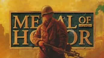 A medal of honor banner image with a soldier holding an M1 Gerand in front of the series’ logo 