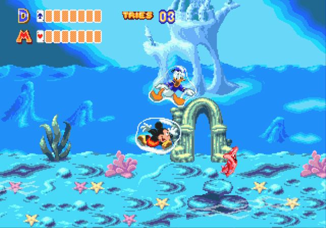 Donald and Mickey going underwater