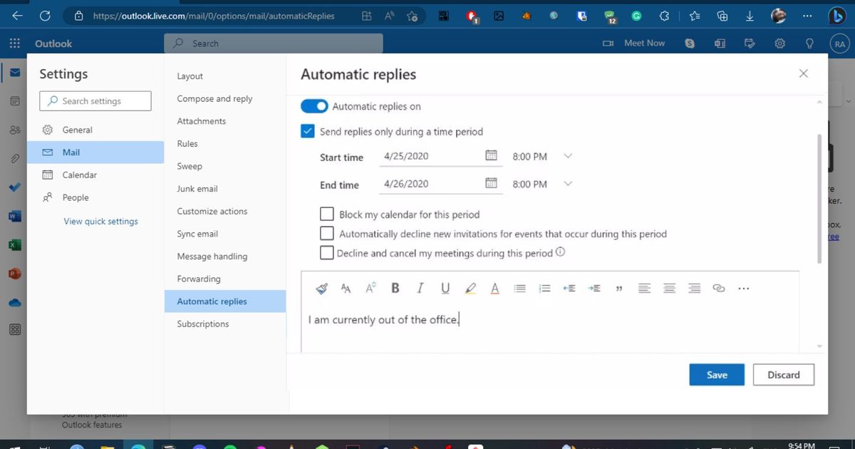 How To Set Out Of Office Automatic Reply In Outlook How To Set Out Of Office Automatic Reply In Outlook