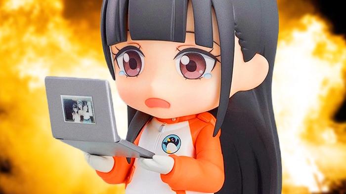 An image of a nenderoid from good smile looking shocked at her laptop finding out the company has been funding 4chan for years