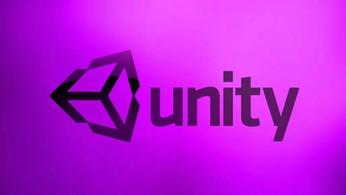Unity Game Engine logo on a purple background 