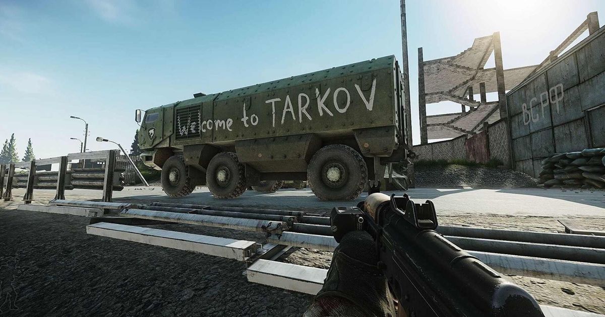 First in Line - a truck in-game that says "Escape from Tarkov"