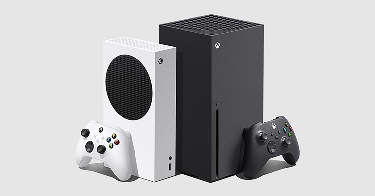Xbox Series X and S consoles on pale grey background