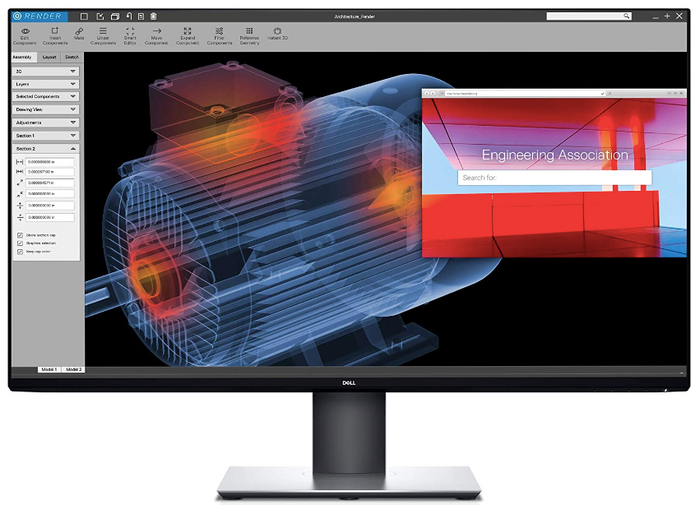 Best photo editing monitor - Dell metallic grey-black 32-inch monitor