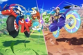 pokémon scarlet and violet nintendo fixes two students drive with their legendaries while the main starters are also shown