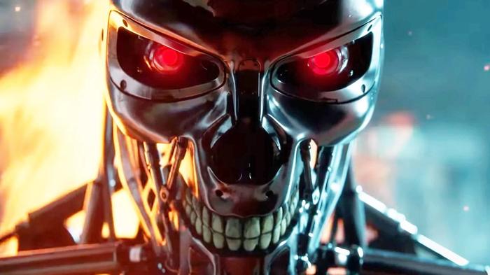 Google-robot-programs-itself; an image of a terminator robot looking menacingly into the camera