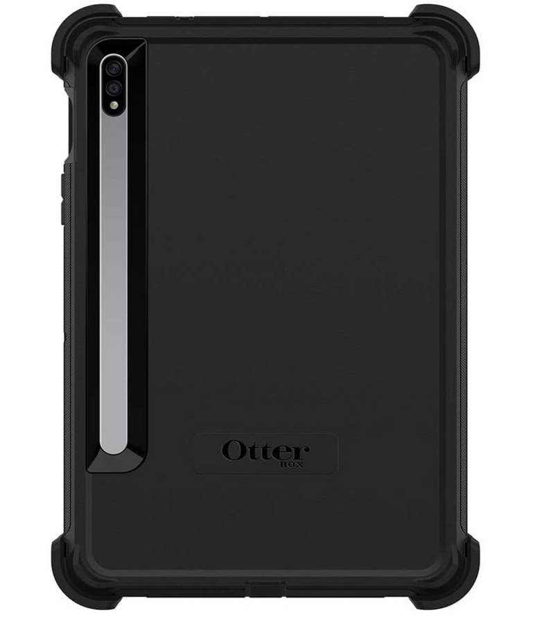 Otterbox Defender product image of a black case on a tablet.
