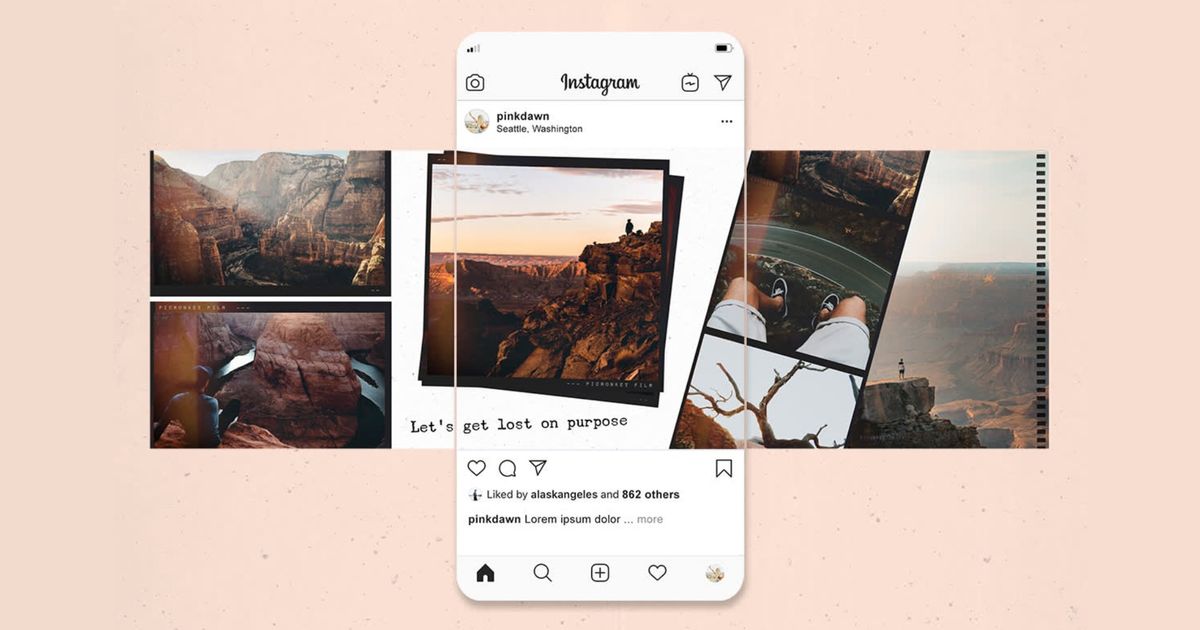 How to add more than 10 photos to an Instagram post - An image of an Instagram carousel