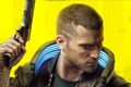 cyberpunk 2077 multiplayer cut for single-player v poses with a gun