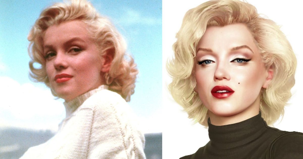 Marilyn Monroe compared with Marlyn Monroe AI chatbot