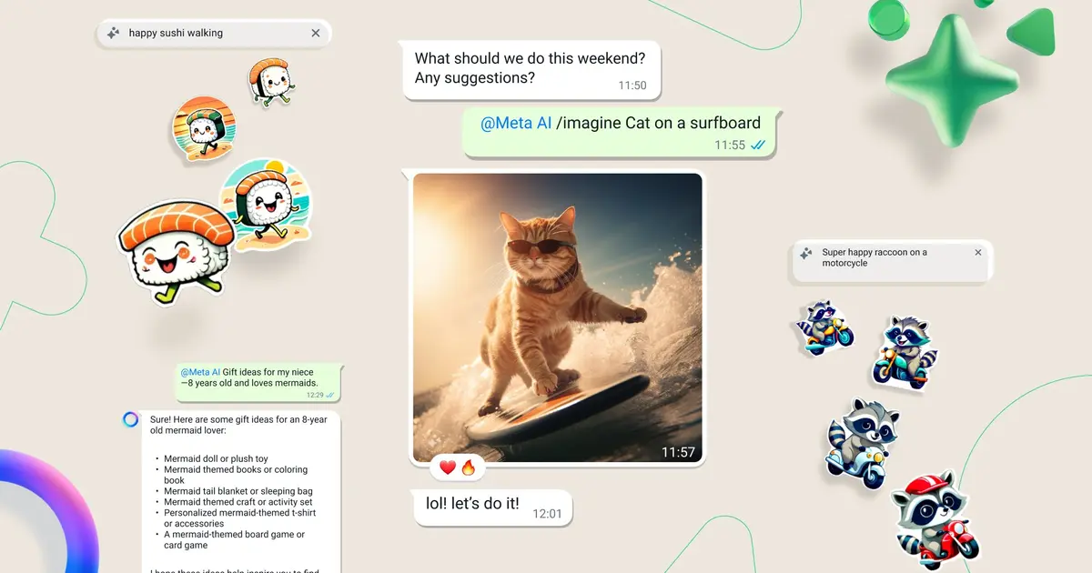 An image of the Meta AI on WhatsApp - disable and remove AI