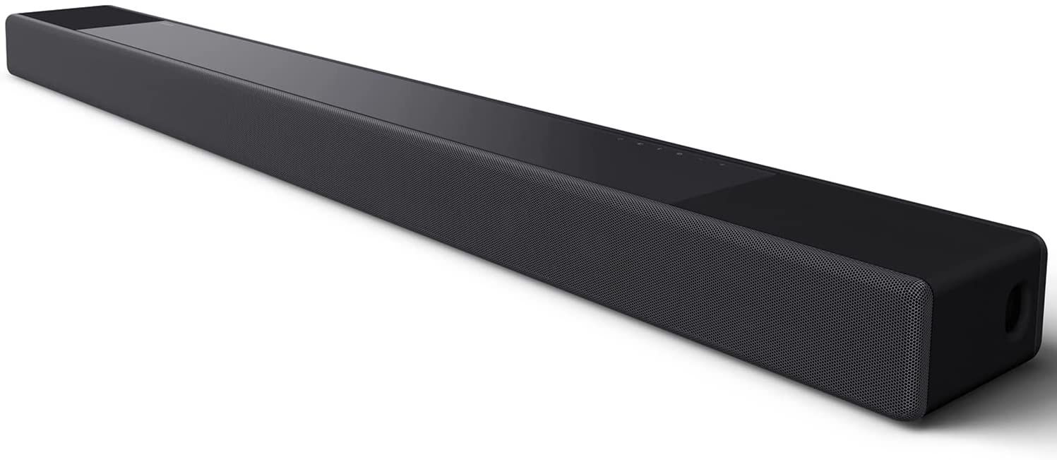 Sony HT-A7000 product image of a long, black, rectangular soundbar.