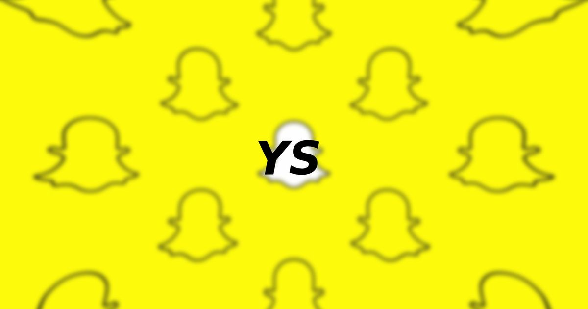 An image of YS written over the Snapchat logo