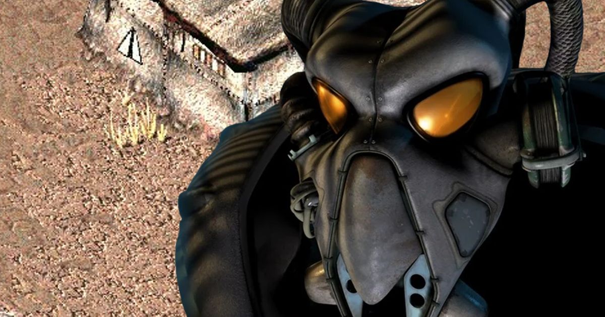 Fallout 2 Power Armour from cover art in front of a gameplay screesh
