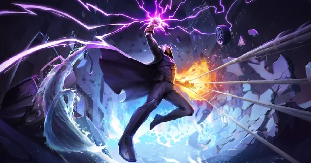 Character using multiple superpowers in Project Demigod new key art