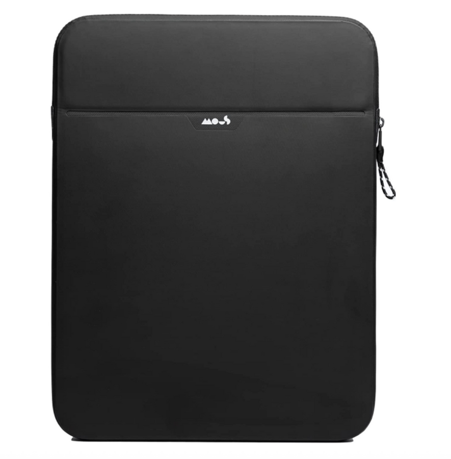 Mous MacBook Pro Sleeve product image of a black, zip-up laptop case.