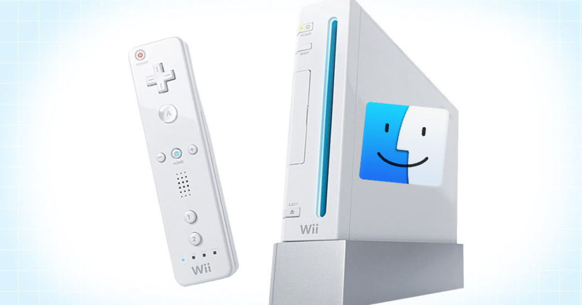 modded wii can now run mac os a nintendo wii with the mac logo