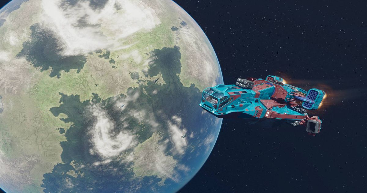 Starfield contraband - An image of a spaceship in the game