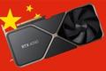 Nvidia RTX 4090 on Chinese flag