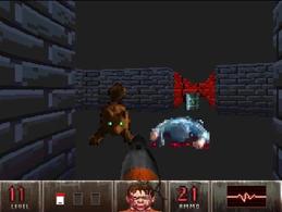 Doom-inspired shooter coming out for 3DO - shooting at a rat with green eyes