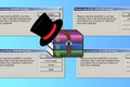 WinRar is sad about Windows 11 supporting RAR files  Winrar with a gentleman's hat