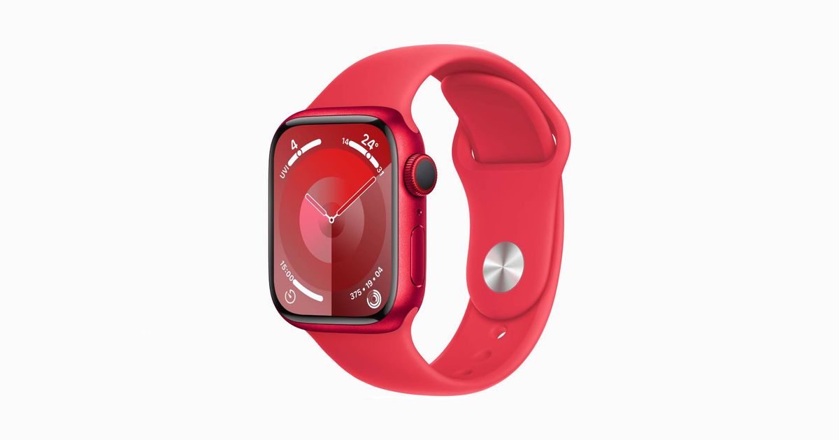 Apple Watch Series 9 battery life - An image of the red Apple Watch Series 9