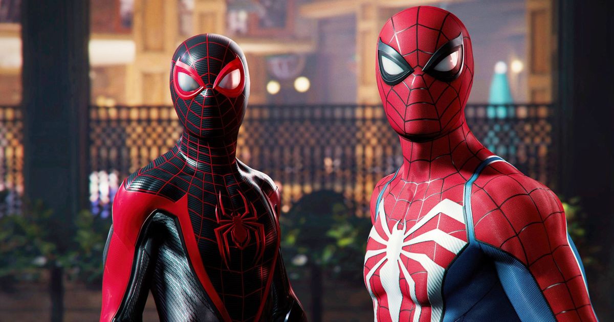new spider-man 2 trailer emerges in australia peter parker and miles morales staring at the camera