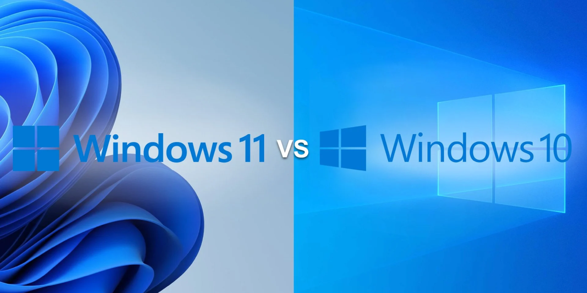 Windows 11 vs Windows 10 - What's the difference? | Windows 11 and 10 logos side by side