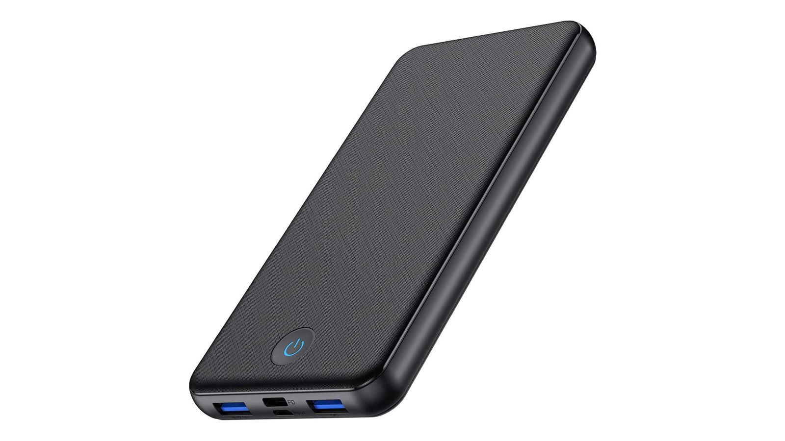 HETP Fast-Charging Power Bank product image of a thin, black, rectangular power bank.