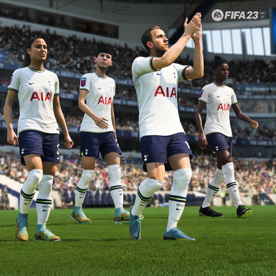 Players form Tottenham Hotspur men's and ladies' teams - FIFA 23 store checkout error
